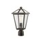 Z-Lite Talbot 1 Light Outdoor Post Mount Fixture, Oil Rubbed Bronze And Seedy 579PHMR-ORB - alternate 1